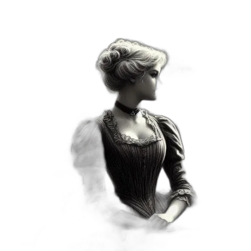 dress, crown, face, staff transparent PNG cut-out