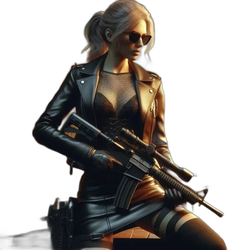 weapon, jacket, staff, concept art transparent PNG cut-out