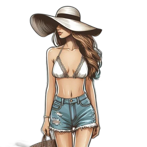 hat, dress, cartoon, concept art transparent PNG cut-out
