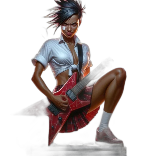 concept art, comic book art, fantasy art, cyberpunk transparent PNG cut-out
