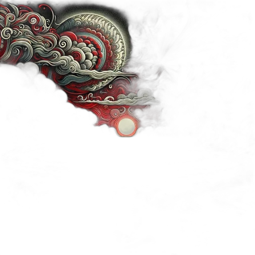dragon, mask, sword, hair transparent PNG cut-out