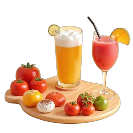 food, photorealistic, drink, icons transparent PNG cut-out