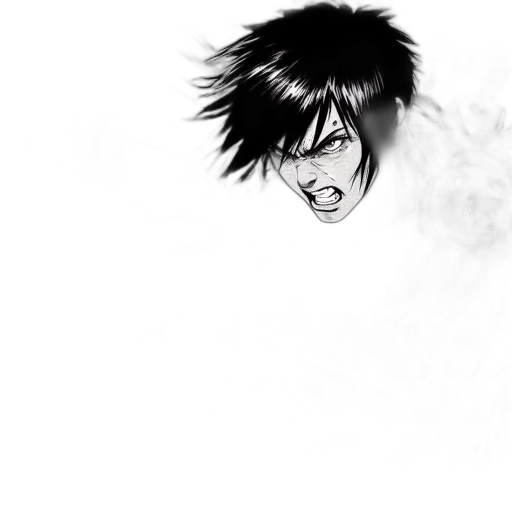 creature, face, mask, hair transparent PNG cut-out