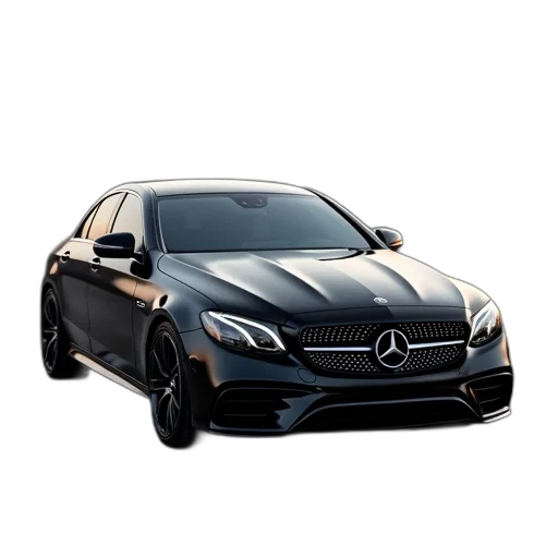 car, photorealistic, 3d render, black transparent PNG cut-out
