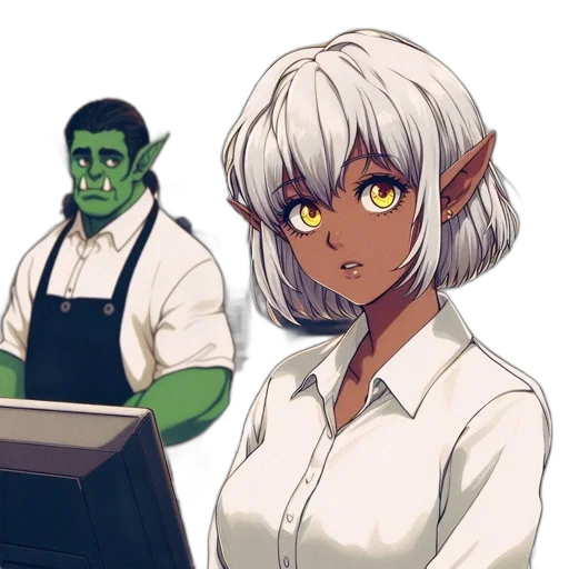 staff, concept art, anime, fantasy art transparent PNG cut-out