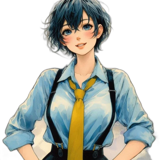 staff, dress, jacket, face transparent PNG cut-out