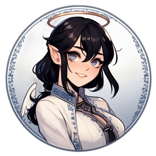 staff, face, fantasy art, pixel art transparent PNG cut-out