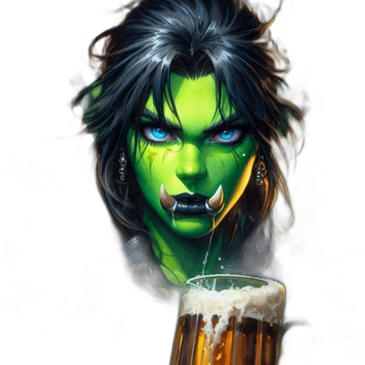 fantasy art, comic book art, concept art, photorealistic transparent PNG cut-out