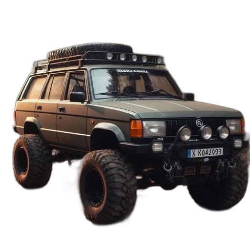 car, 3d render, concept art, photorealistic transparent PNG cut-out