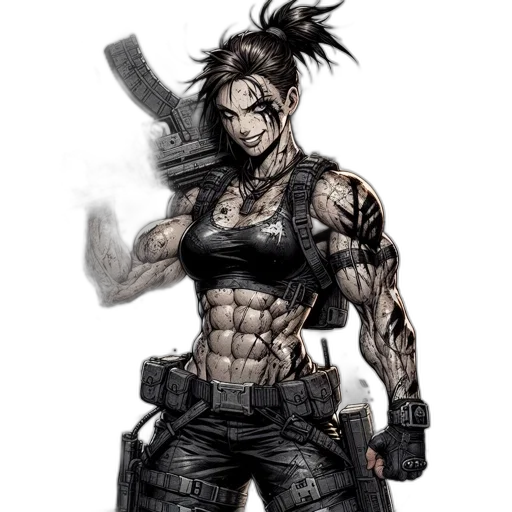 weapon, comic book art, concept art, cyberpunk transparent PNG cut-out