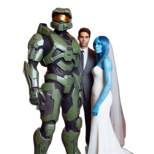 robot, dress, concept art, 3d render transparent PNG cut-out