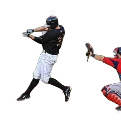 baseball, player, black, uniform transparent PNG cut-out