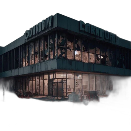 building, concept art, 3d render, photorealistic transparent PNG cut-out
