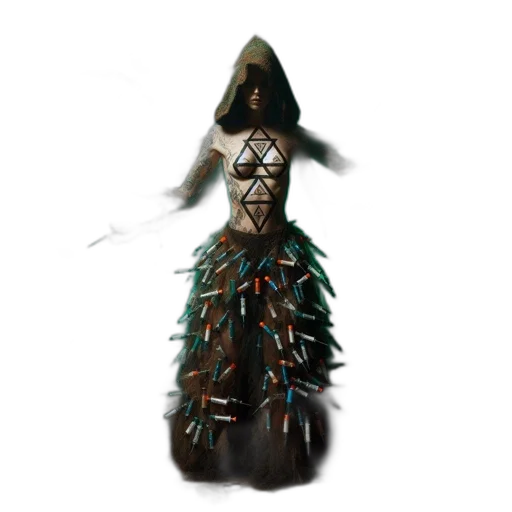 hat, dress, staff, crown transparent PNG cut-out