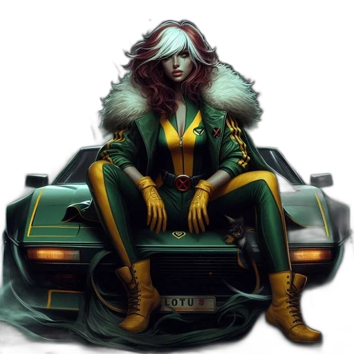 jacket, car, comic book art, concept art transparent PNG cut-out