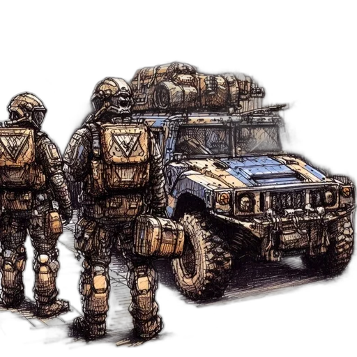 weapon, robot, car, concept art transparent PNG cut-out