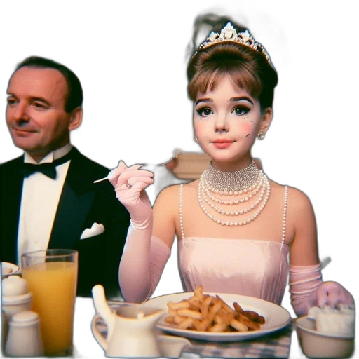food, young, woman, tiara transparent PNG cut-out