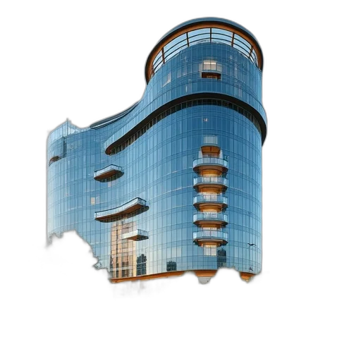 building, robot, 3d render, concept art transparent PNG cut-out