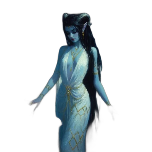 dress, staff, creature, concept art transparent PNG cut-out