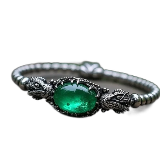 jewelry, crown, dragon, green transparent PNG cut-out