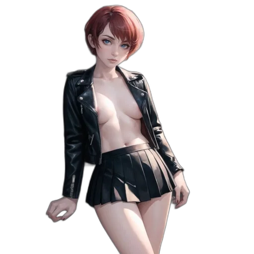 jacket, dress, staff, robot transparent PNG cut-out