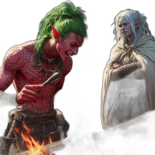 concept art, fantasy art, comic book art, photorealistic transparent PNG cut-out