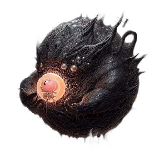 dragon, creature, mask, hair transparent PNG cut-out