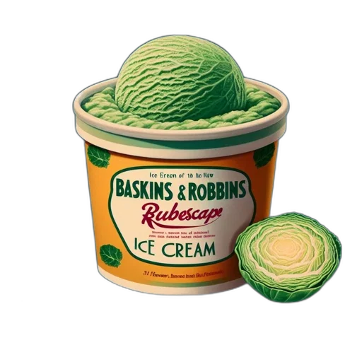 food, 3d render, green, promotional transparent PNG cut-out