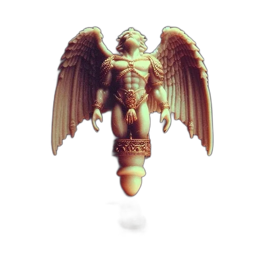 dragon, robot, creature, staff transparent PNG cut-out