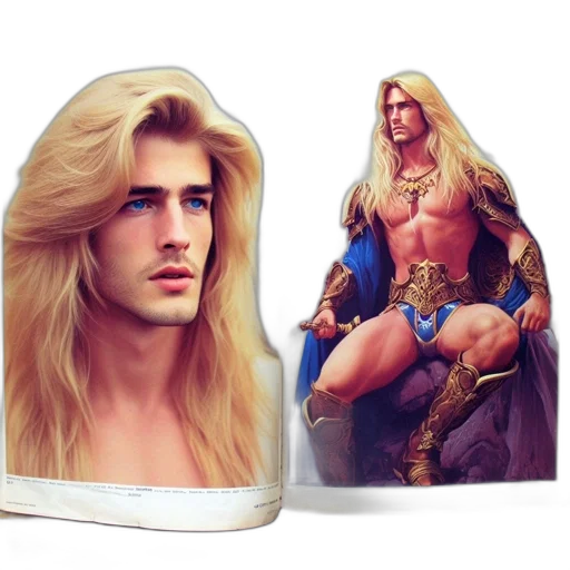 hair, fantasy art, photorealistic, concept art transparent PNG cut-out