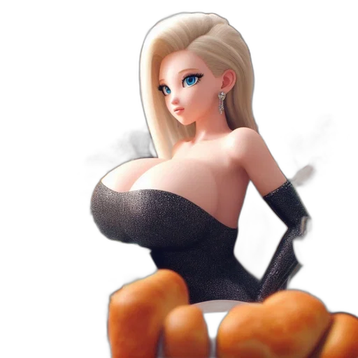 dress, robot, food, 3d render transparent PNG cut-out