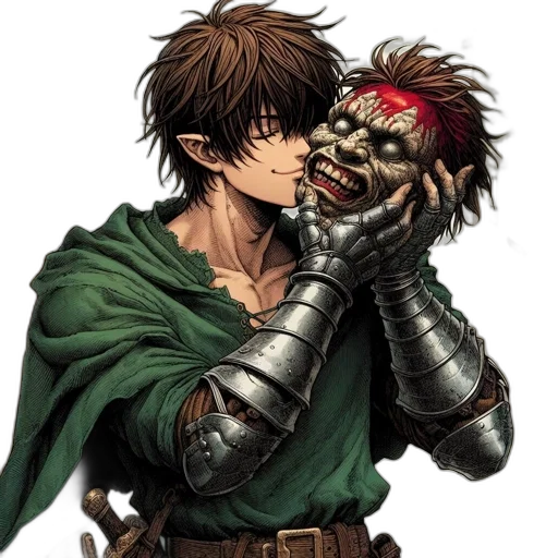 mask, face, weapon, comic book art transparent PNG cut-out