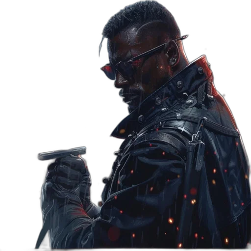 jacket, weapon, staff, concept art transparent PNG cut-out