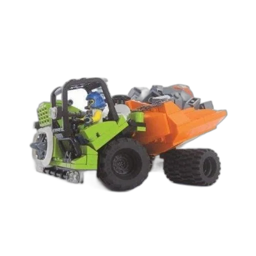 robot, car, 3d render, lego transparent PNG cut-out