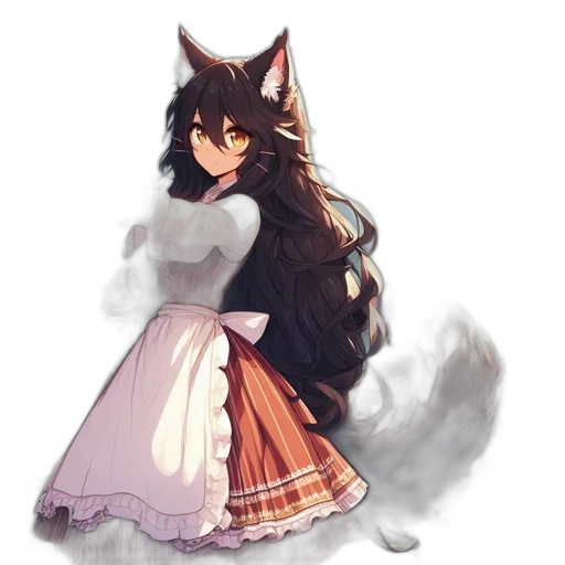 dress, staff, animal, creature transparent PNG cut-out