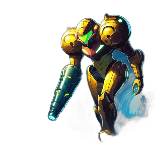 robot, weapon, concept art, pixel art transparent PNG cut-out