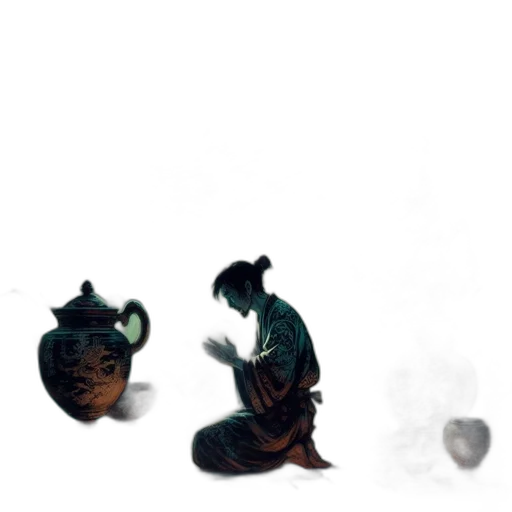 dragon, mask, creature, staff transparent PNG cut-out