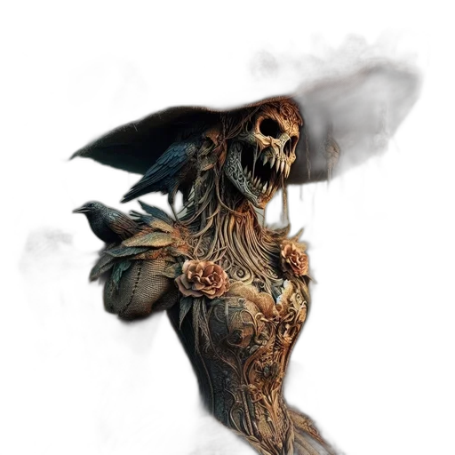 staff, mask, creature, face transparent PNG cut-out