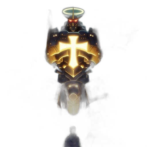 robot, weapon, crown, sword transparent PNG cut-out