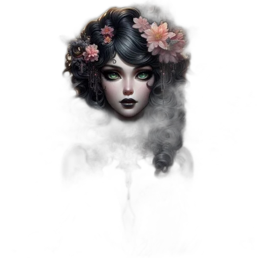 face, mask, flower, crown transparent PNG cut-out
