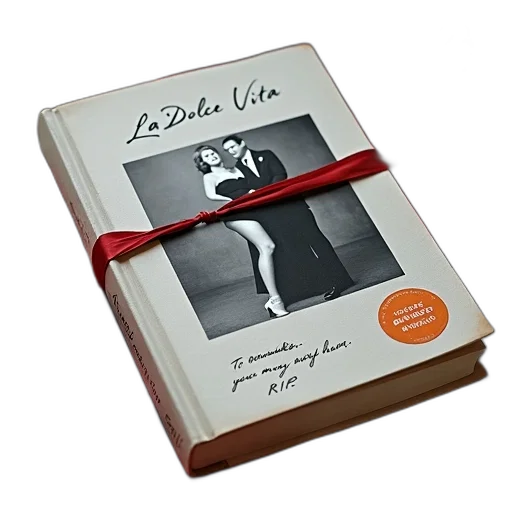 book, titled, dolce, vita transparent PNG cut-out