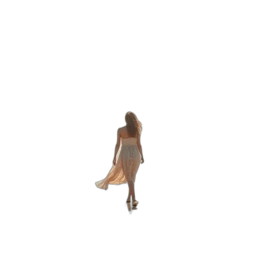 dress, hair, shoes, creature transparent PNG cut-out