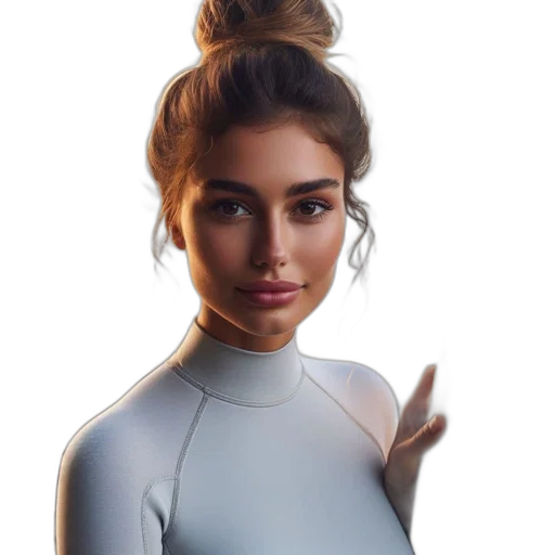 dress, face, jacket, hair transparent PNG cut-out