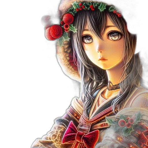 dress, jewelry, flower, face transparent PNG cut-out