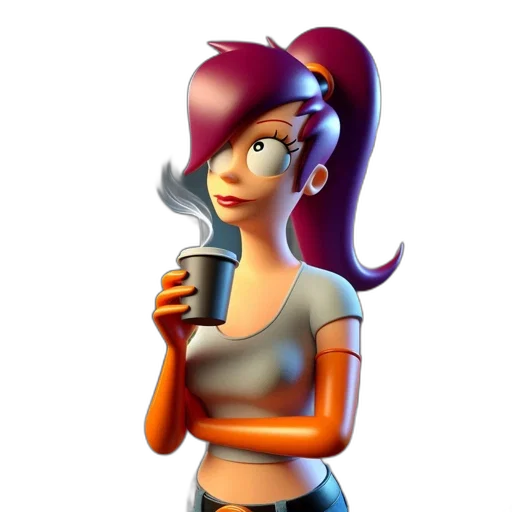 staff, robot, 3d render, concept art transparent PNG cut-out
