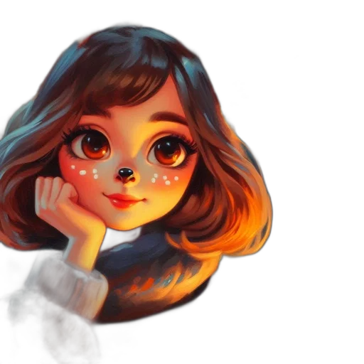 face, hair, mask, creature transparent PNG cut-out
