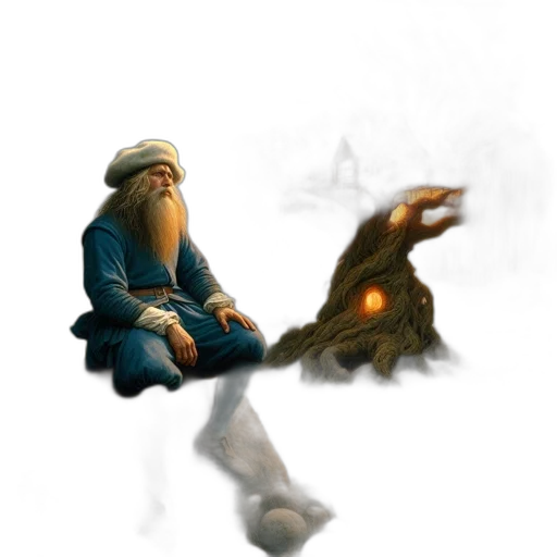 staff, dragon, creature, hat transparent PNG cut-out