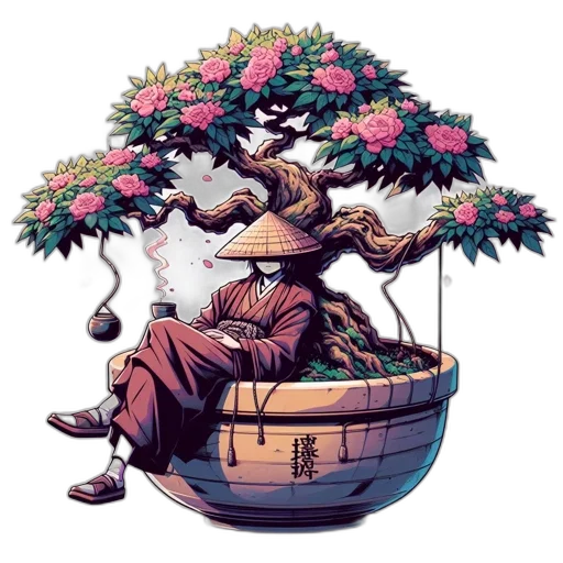 tree, flower, crown, concept art transparent PNG cut-out