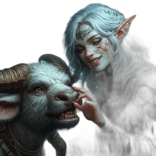 face, fantasy art, concept art, female transparent PNG cut-out