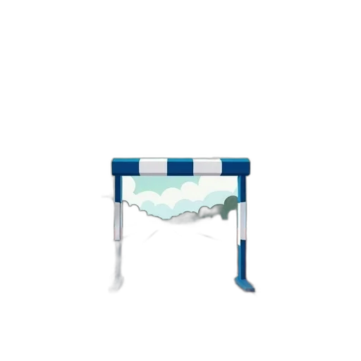 furniture, umbrella, staff, 3d render transparent PNG cut-out